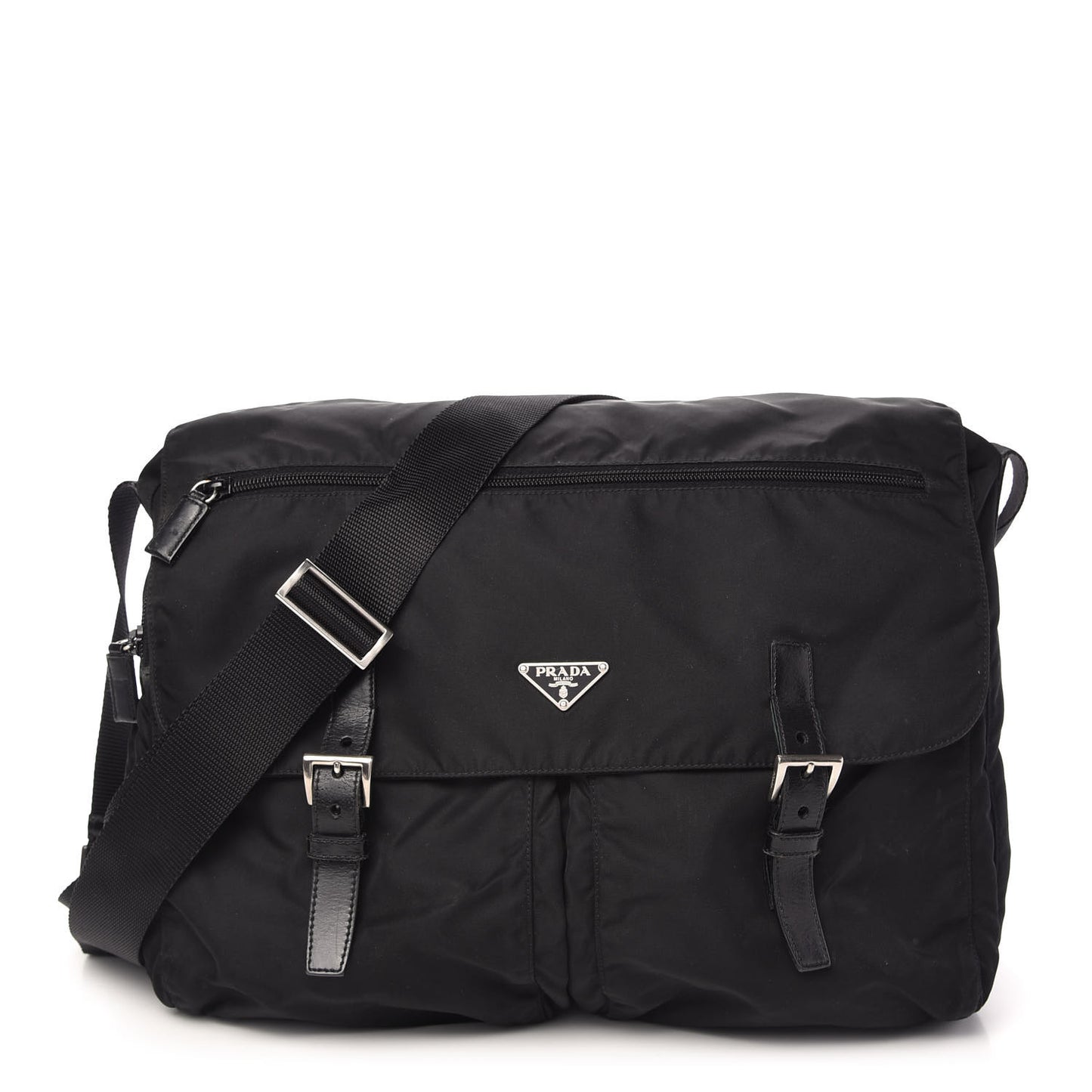 Nylon Vela Messenger Bag Black