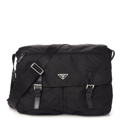 Prada Nylon Vela Messenger Bag Black 1 of 12