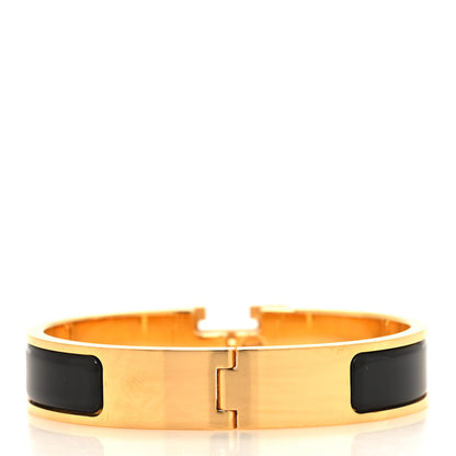 Hermes Enamel Narrow Clic Clac H Bracelet PM Black 3 of 5