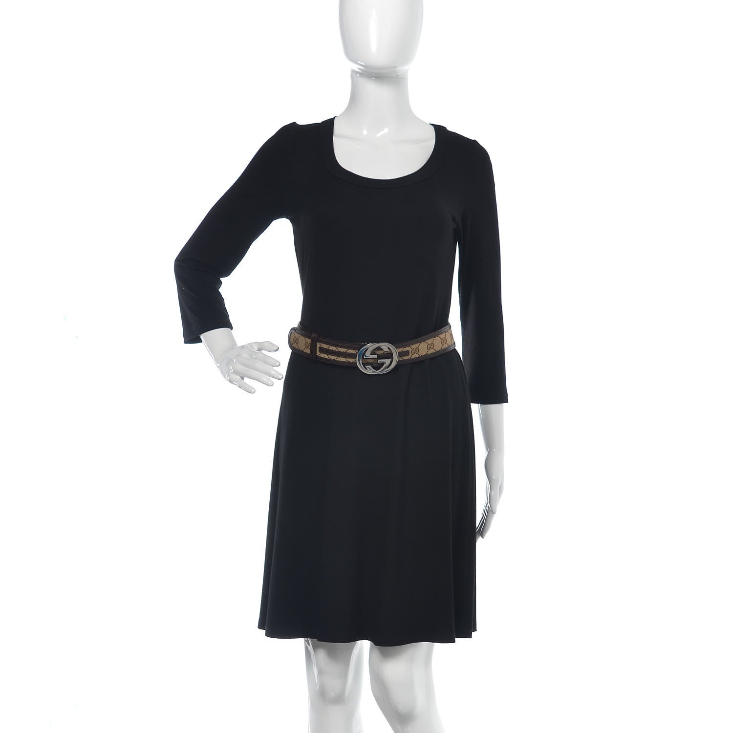 Gucci Monogram Interlocking G Belt 80 32 Brown 2 of 6