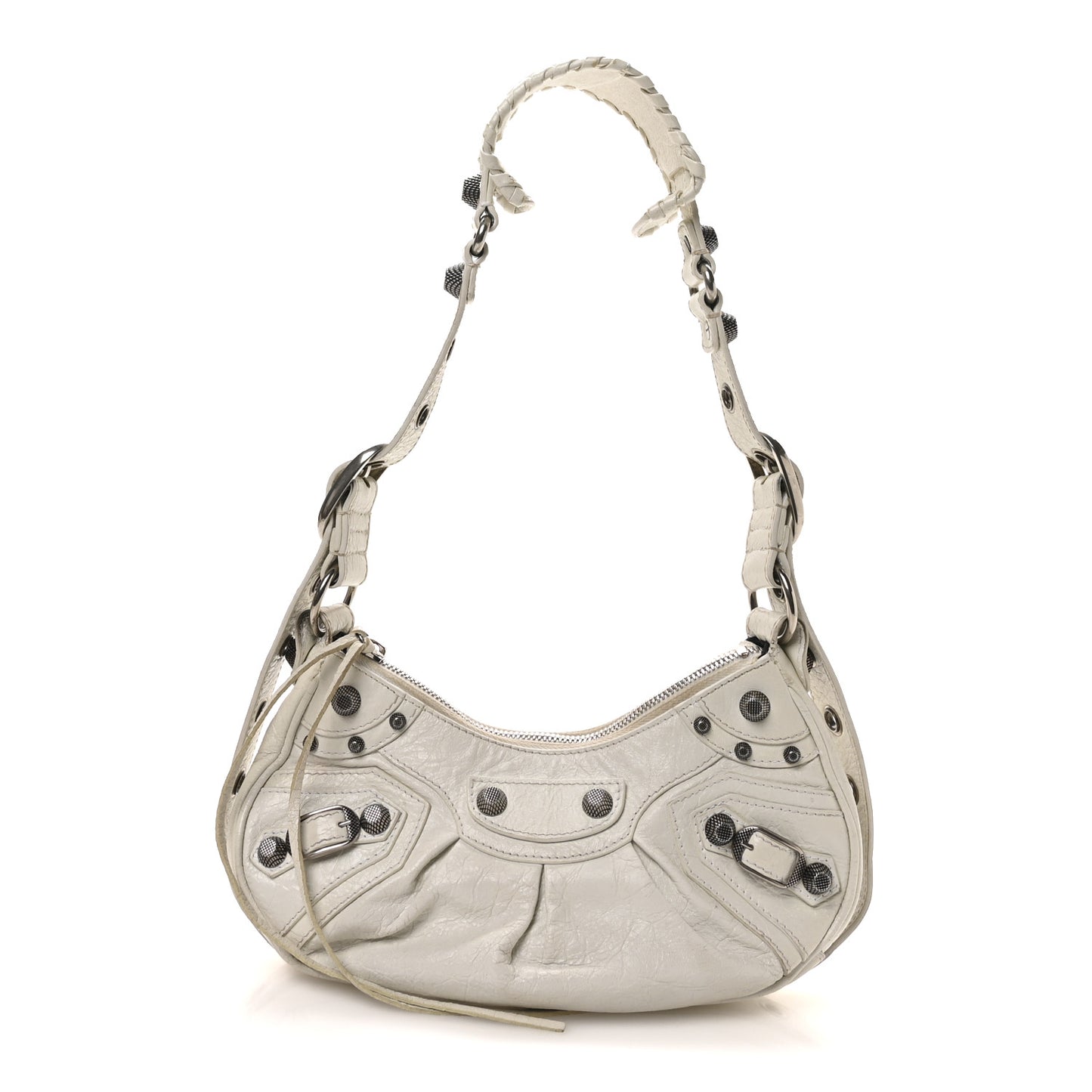 Agneau Arena Le Cagole Shoulder Bag XS Optic White
