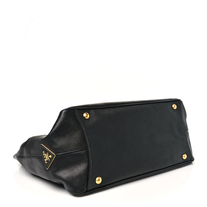 Prada Saffiano Top Handle Satchel Black 4 of 9