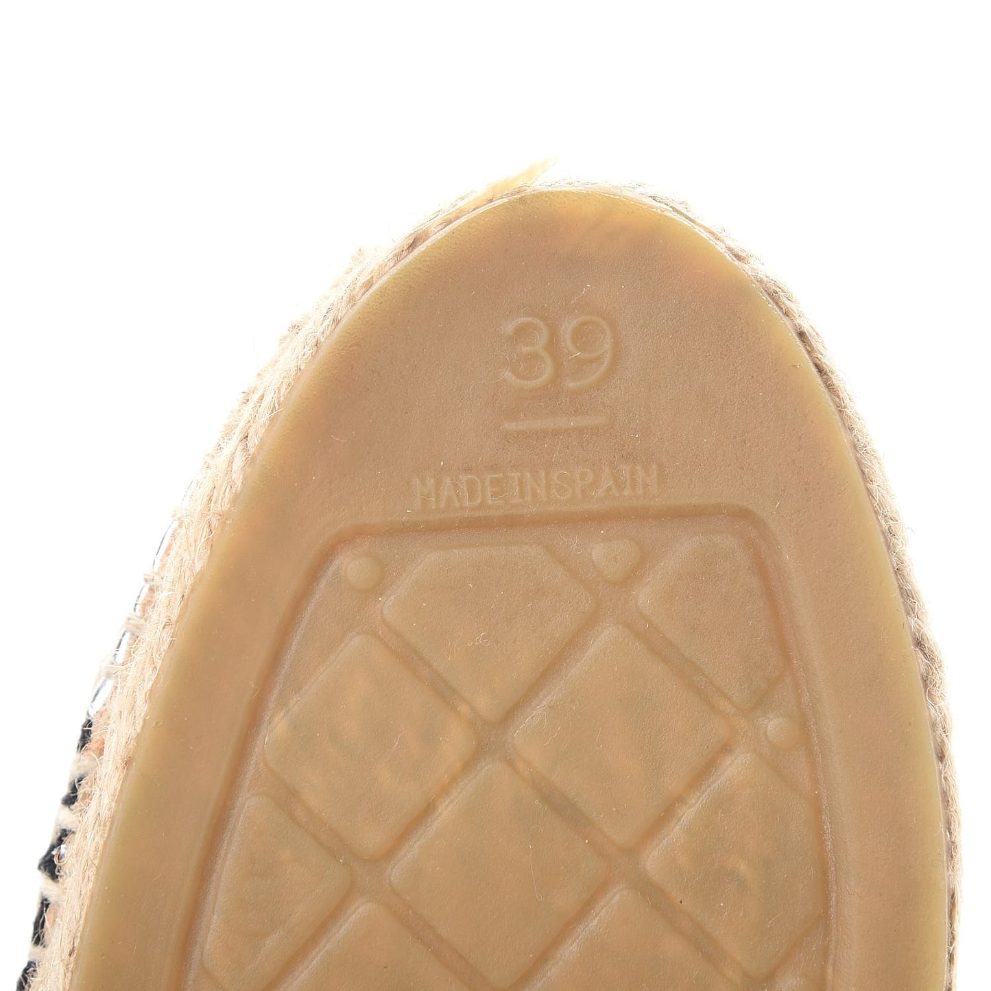 Tweed Lambskin CC Espadrilles 39 Black Silver