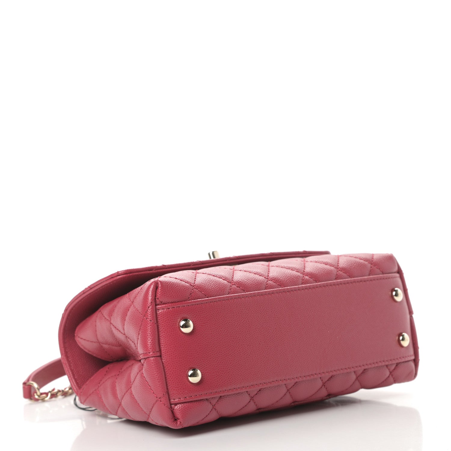Chanel Caviar Quilted Mini Coco Handle Flap Dark Pink 4 of 11