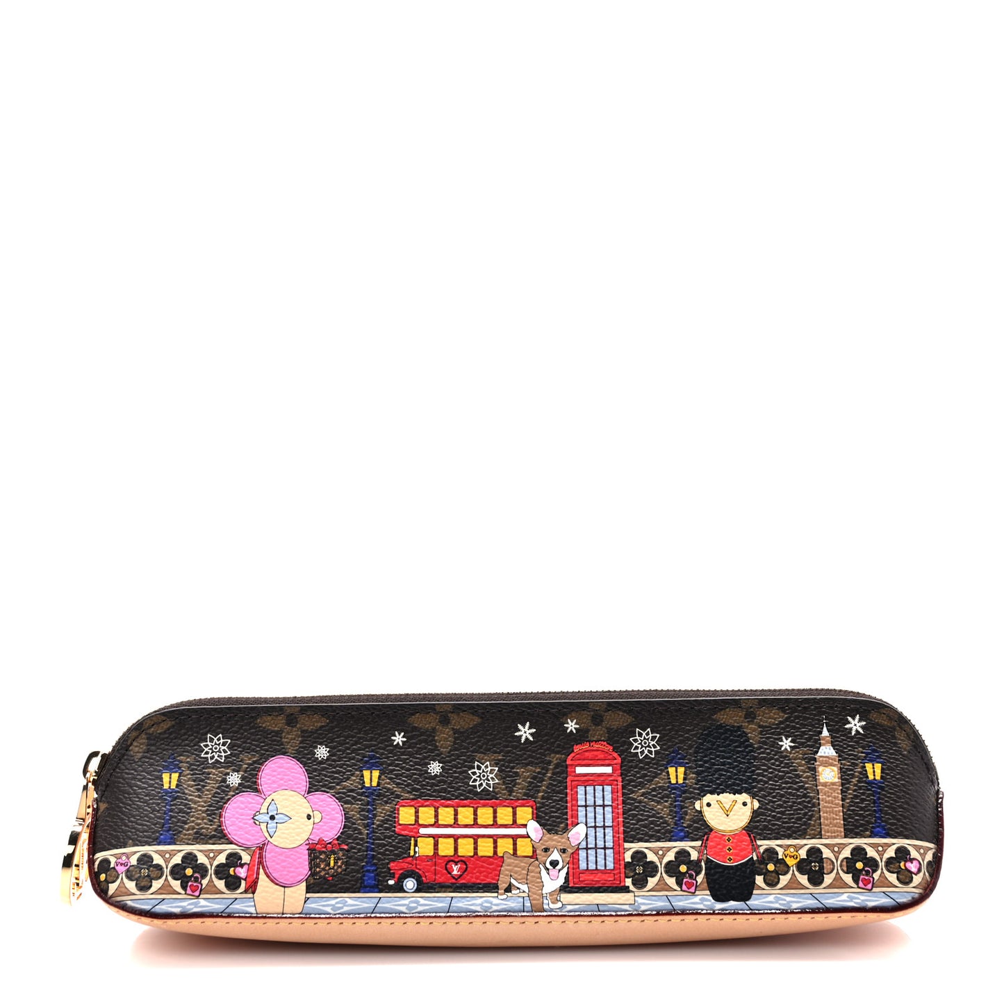 Monogram Monogram 2021 Christmas Animation London Elizabeth Pencil Pouch Coquelicot