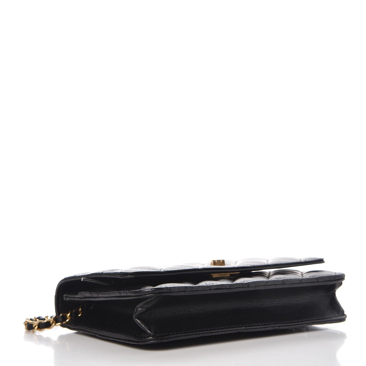 Chanel Aged Calfskin Quilted Reissue Wallet On Chain WOC Black 4 of 9