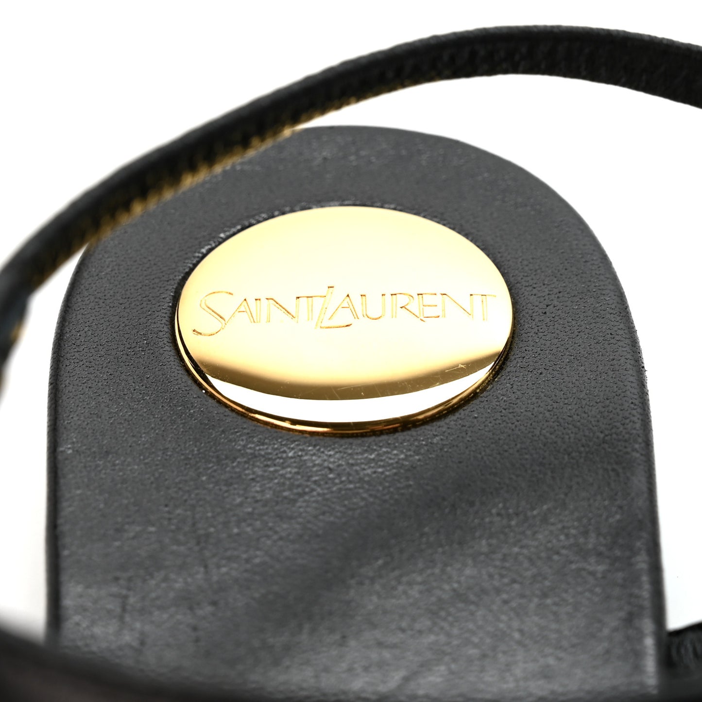 Lambskin Monogram Cassandra Slingback Flat Sandals 36.5 Black