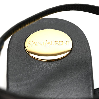Saint Laurent Lambskin Monogram Cassandra Slingback Flat Sandals 36.5 Black 8 of 8