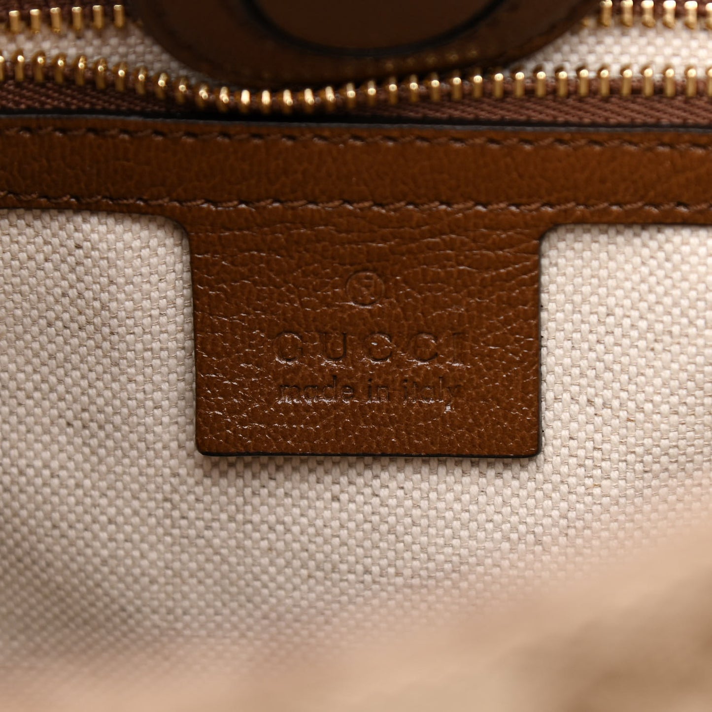 Monogram Horsebit 1955 Tote Bag Beige Brown Sugar