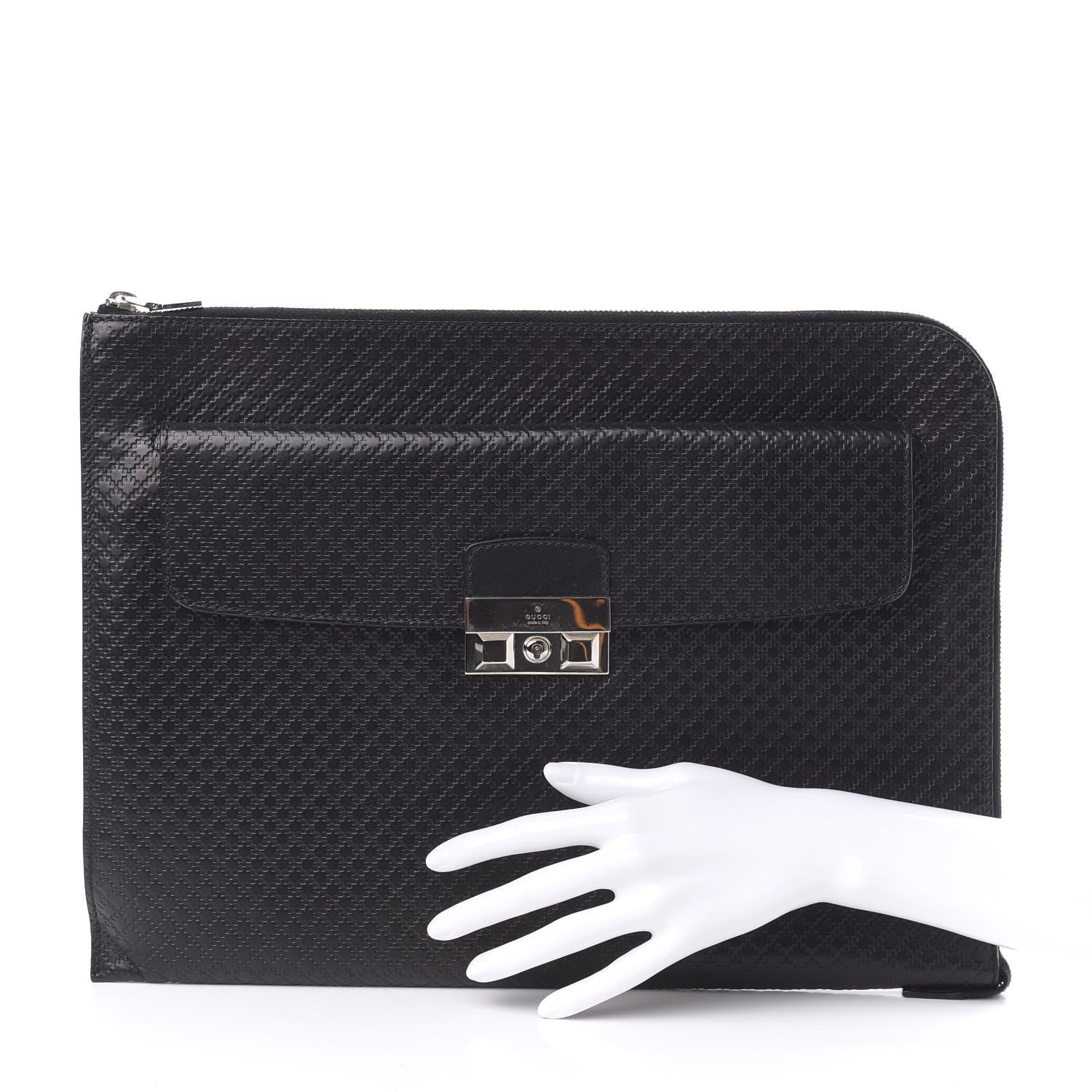 Gucci Diamante Travel Laptop Document Case Black 2 of 11