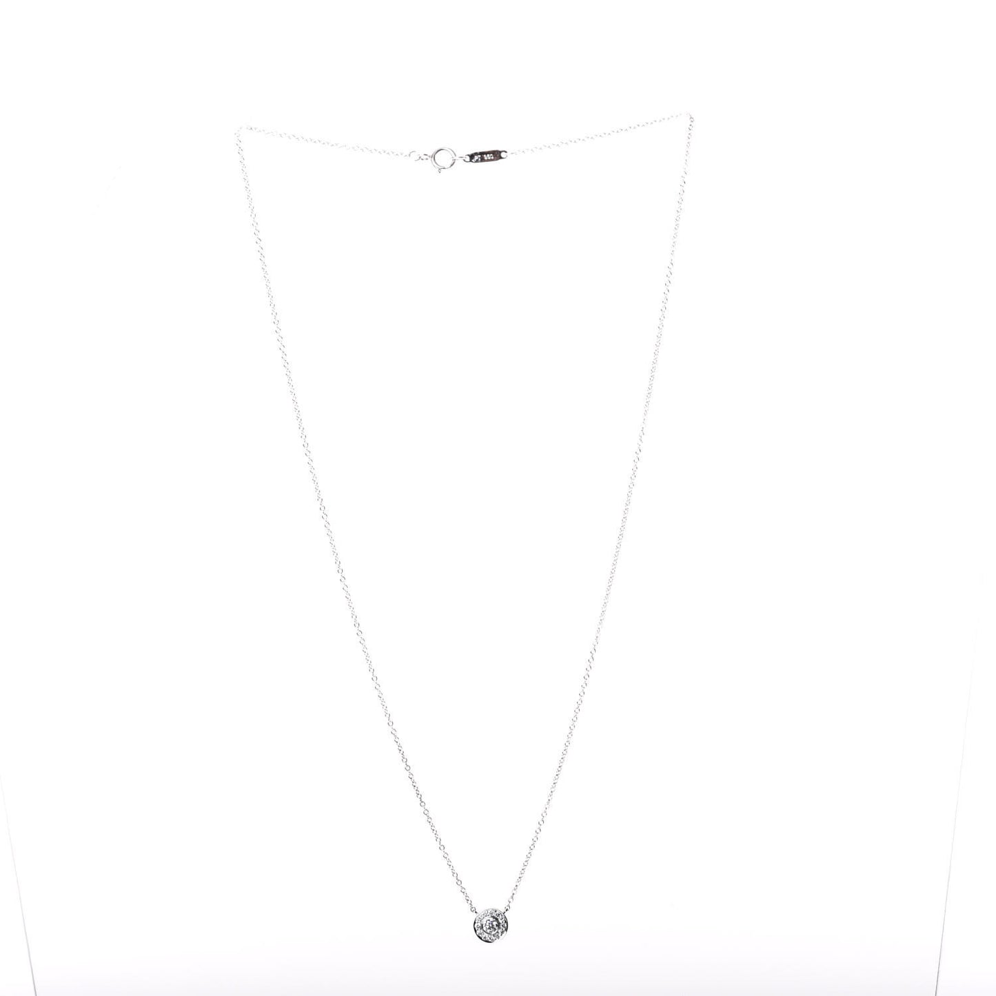 Platinum Diamond .12ct Circlet Pendant Necklace