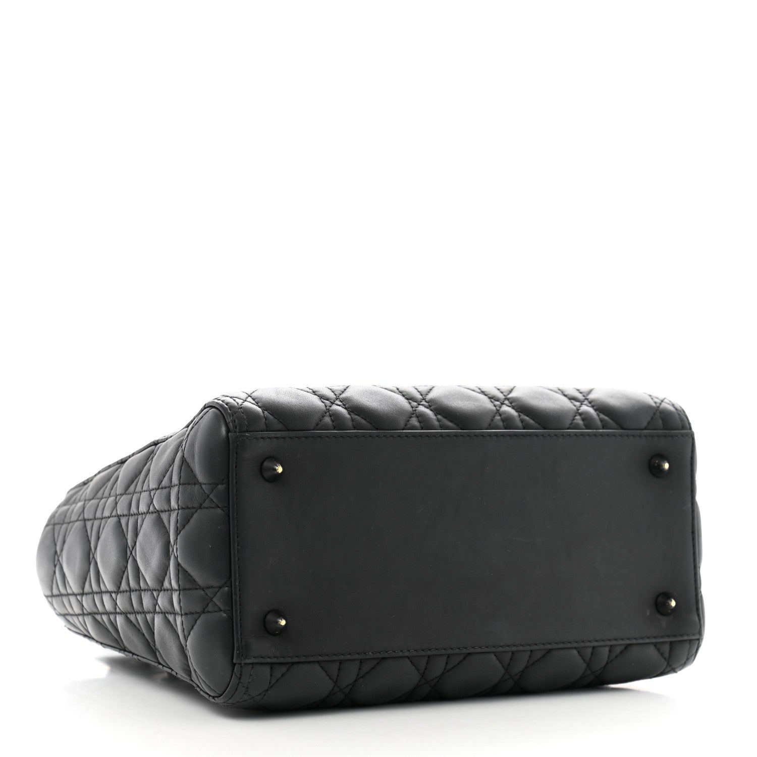 Christian Dior Ultra Matte Calfskin Cannage Medium Lady Dior Black 4 of 14