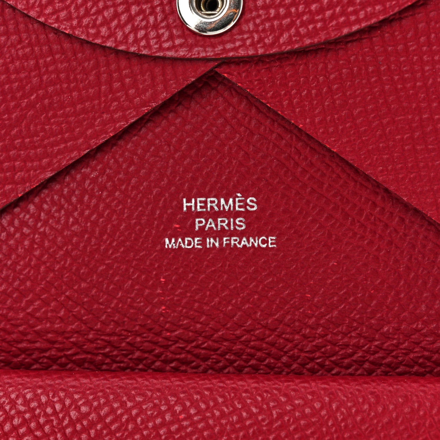 Hermes Epsom Calvi Duo Card Case Rubis 7 of 8