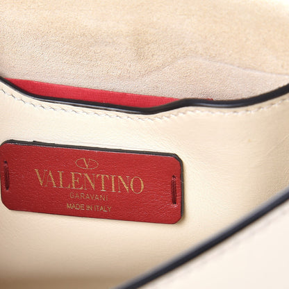 Valentino Garavani Calfskin Small Rockstud Demilune Crossbody Bag White 6 of 7