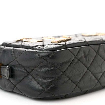 Chanel Aged Calfskin Quilted Mini Lucky Charm Reissue Camera Case Black 9 of 10