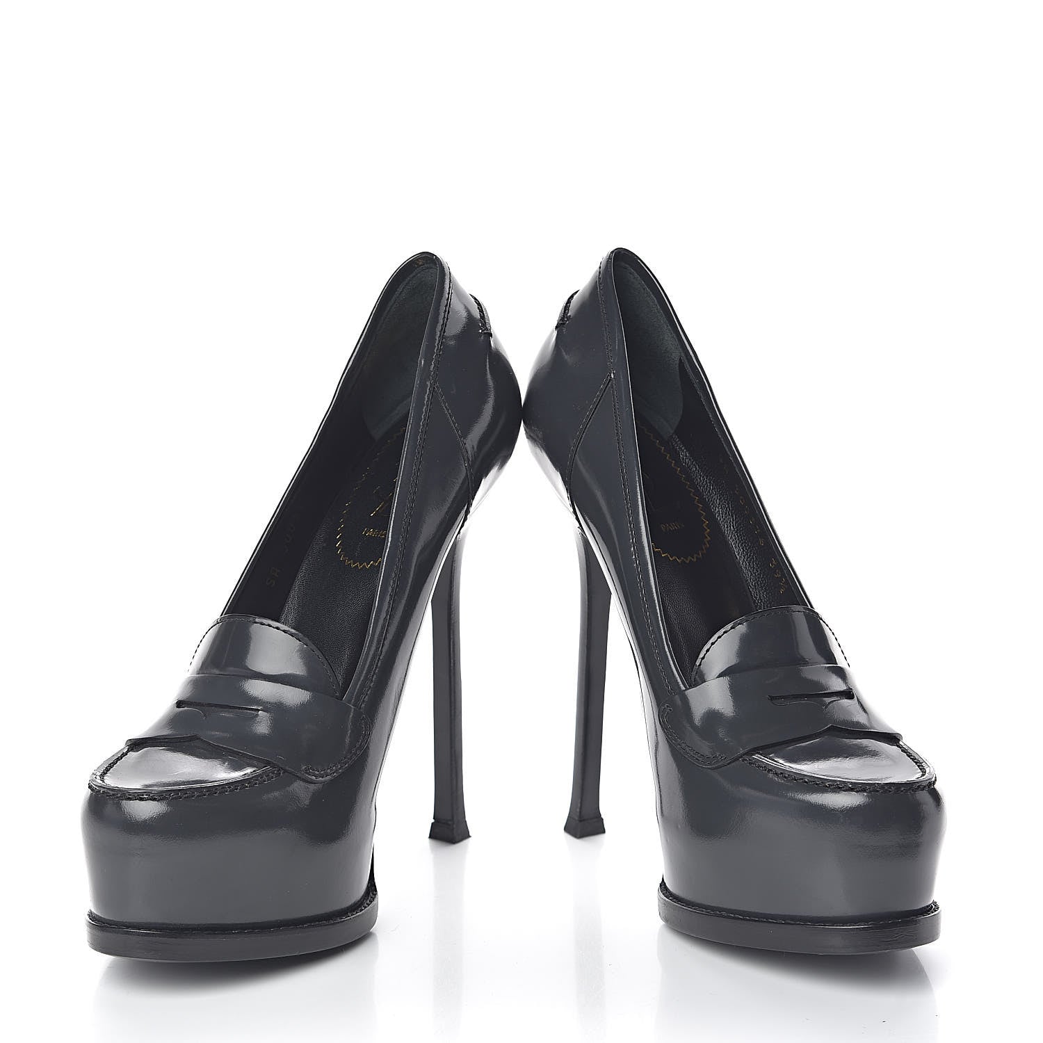 Saint Laurent Loafer-Style Tribtoo 140 Pumps 39.5 Dark Blue 5 of 9