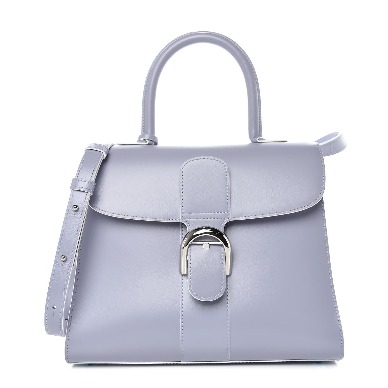 Delvaux Box Calfskin MM Brillant Satchel Lilac 1 of 11