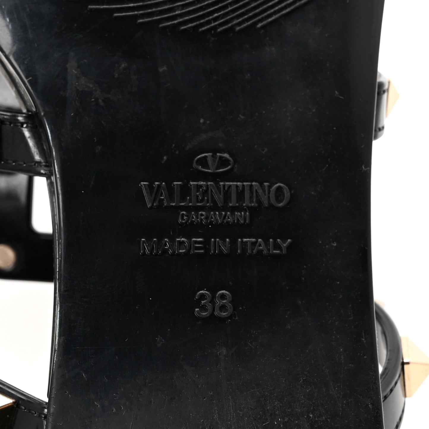 PVC Jelly Rockstud Caged Flat Thong Sandals 38 Black