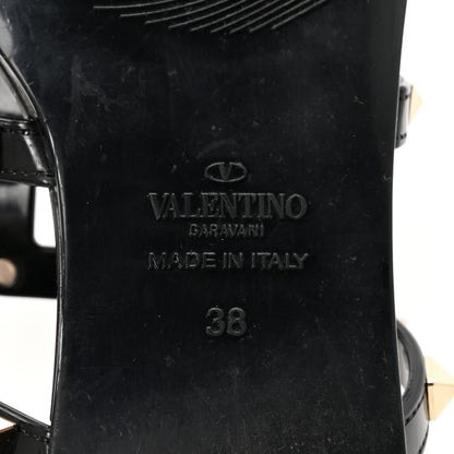 Valentino Garavani PVC Jelly Rockstud Caged Flat Thong Sandals 38 Black 7 of 8