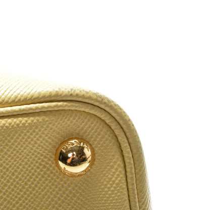Prada Saffiano Cuir Medium Double Bag Polline 10 of 15