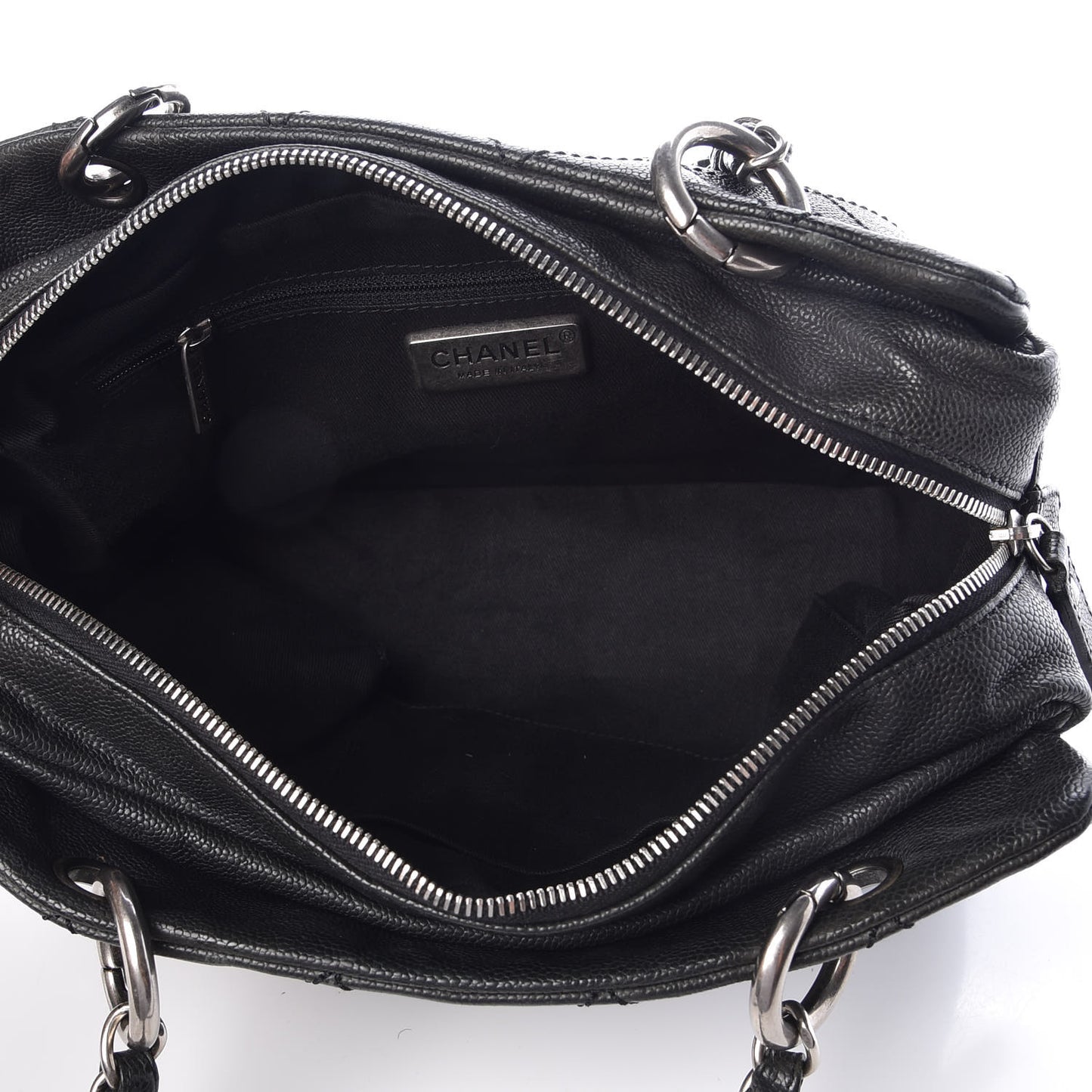 Distressed Caviar Outdoor Ligne Tote Black