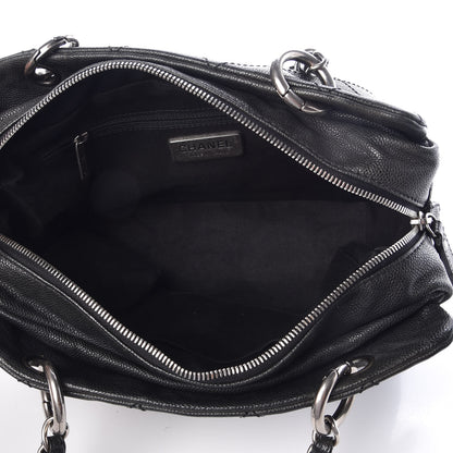 Chanel Distressed Caviar Outdoor Ligne Tote Black 5 of 11