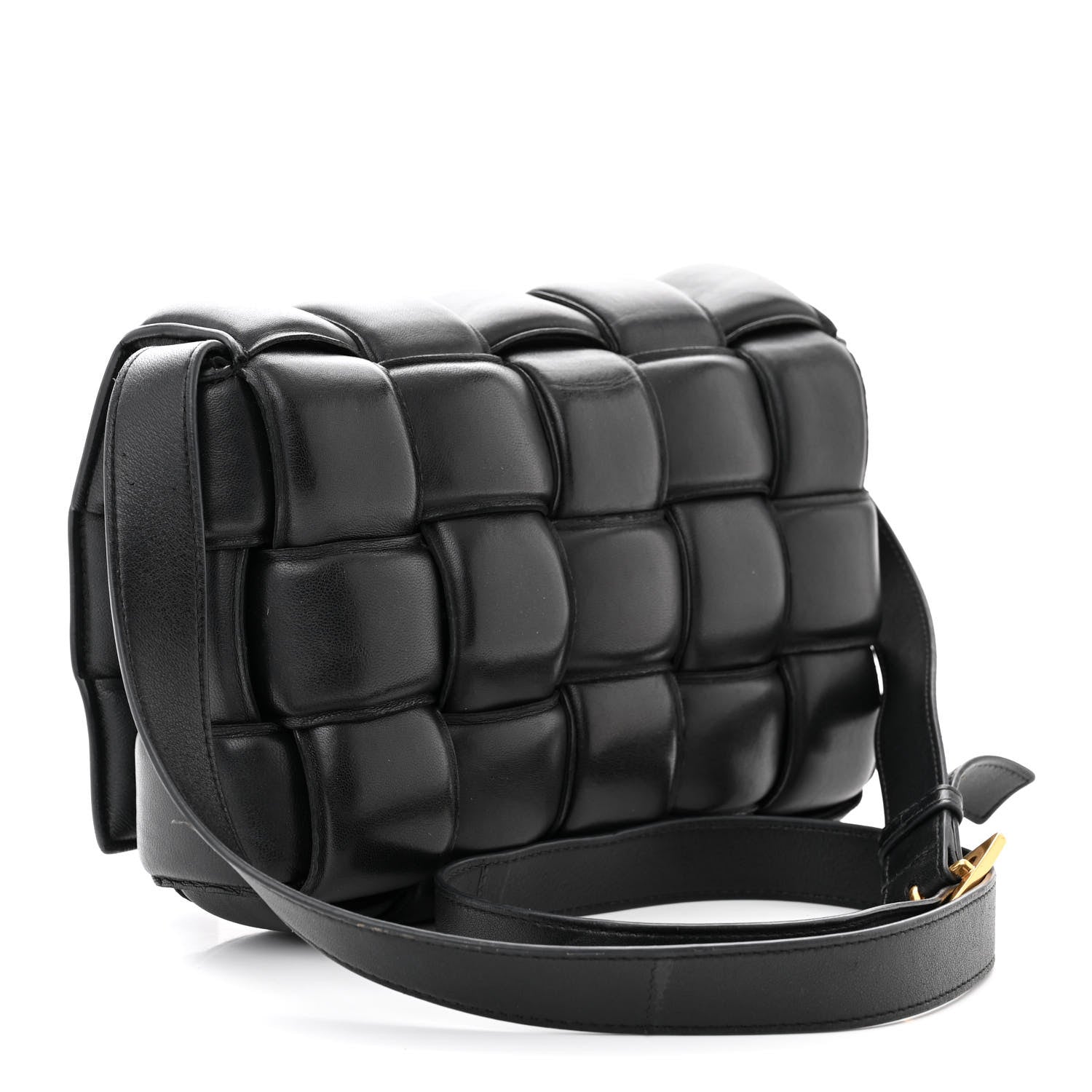 Bottega Veneta BOTTEGA VENETA Nappa Maxi Intreccio Padded Cassette Crossbody Bag Black 3 of 14