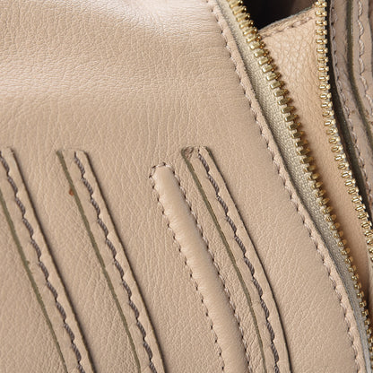Chloe Calfskin Medium Marcie Round Zip Crossbody Bag Angora Beige 12 of 23
