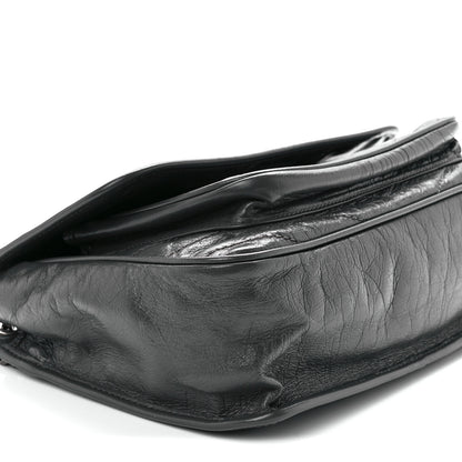 Saint Laurent Crinkled Calfskin Matelasse Monogram Baby Niki Chain Satchel Storm 10 of 11