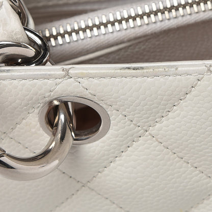 Chanel Caviar Quilted Grand Shopping Tote GST White 19 of 24