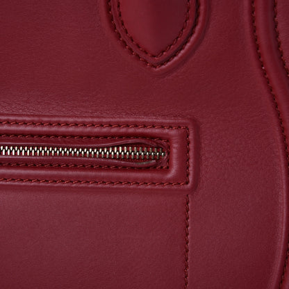 Celine Supple Calfskin Medium Phantom Luggage Red 10 of 14