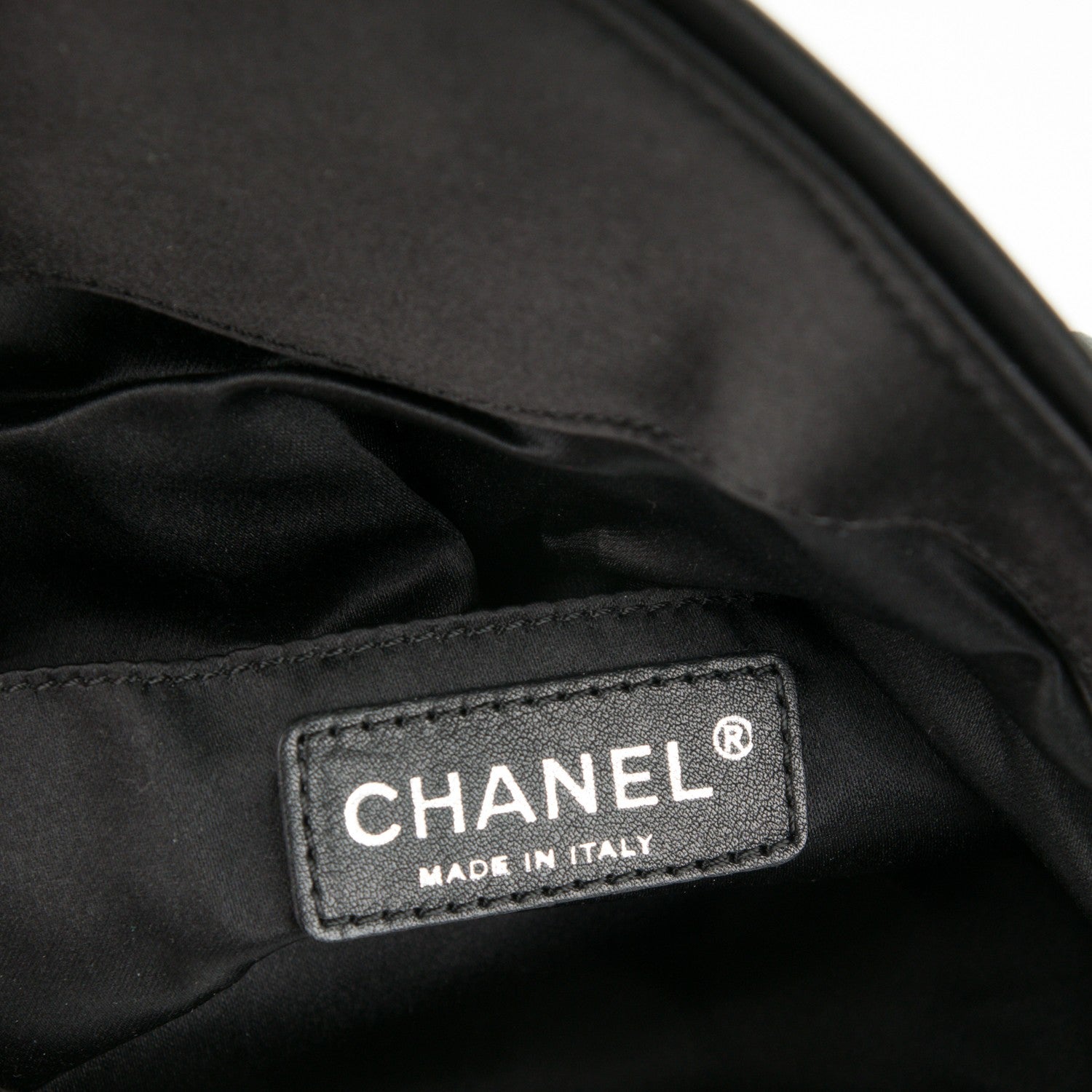 Chanel Satin Quilted Flap Clutch Black 6 of 7