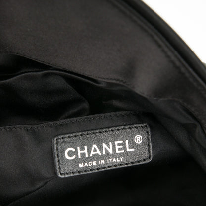 Chanel Satin Quilted Flap Clutch Black 6 of 7