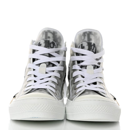 Christian Dior Technical Canvas Oblique Mens B23 High Top Sneakers 39 White Black 2 of 8
