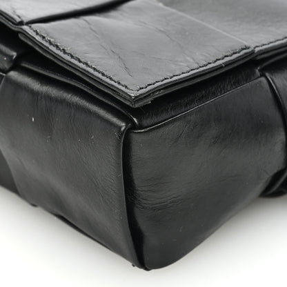 Bottega Veneta Paper Calfskin Intreccio Cassette Belt Bag Black 9 of 9
