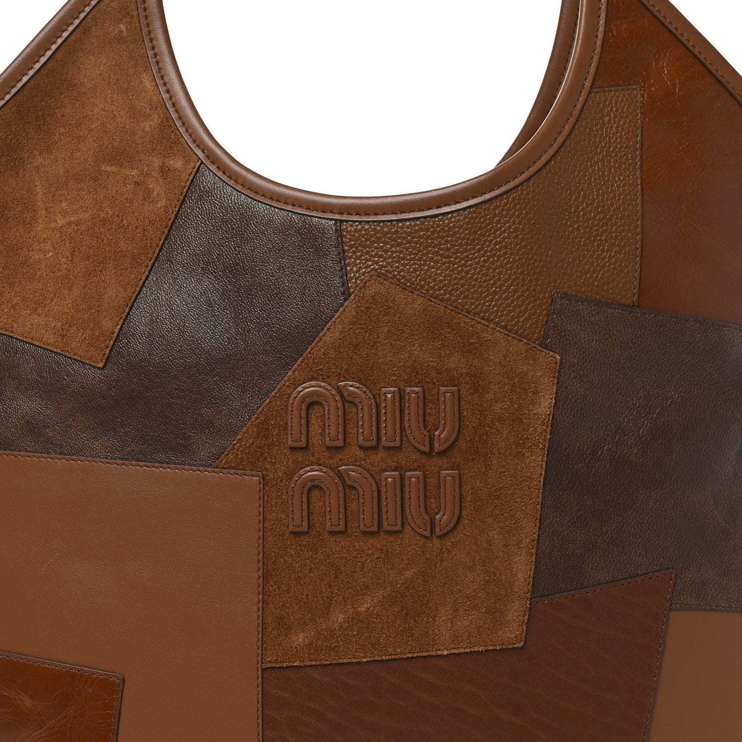 Miu Miu Nappa Patchwork Ivy Bag Cognac 7 of 10
