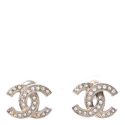 Chanel Crystal CC Earrings Light Gold 1 of 4