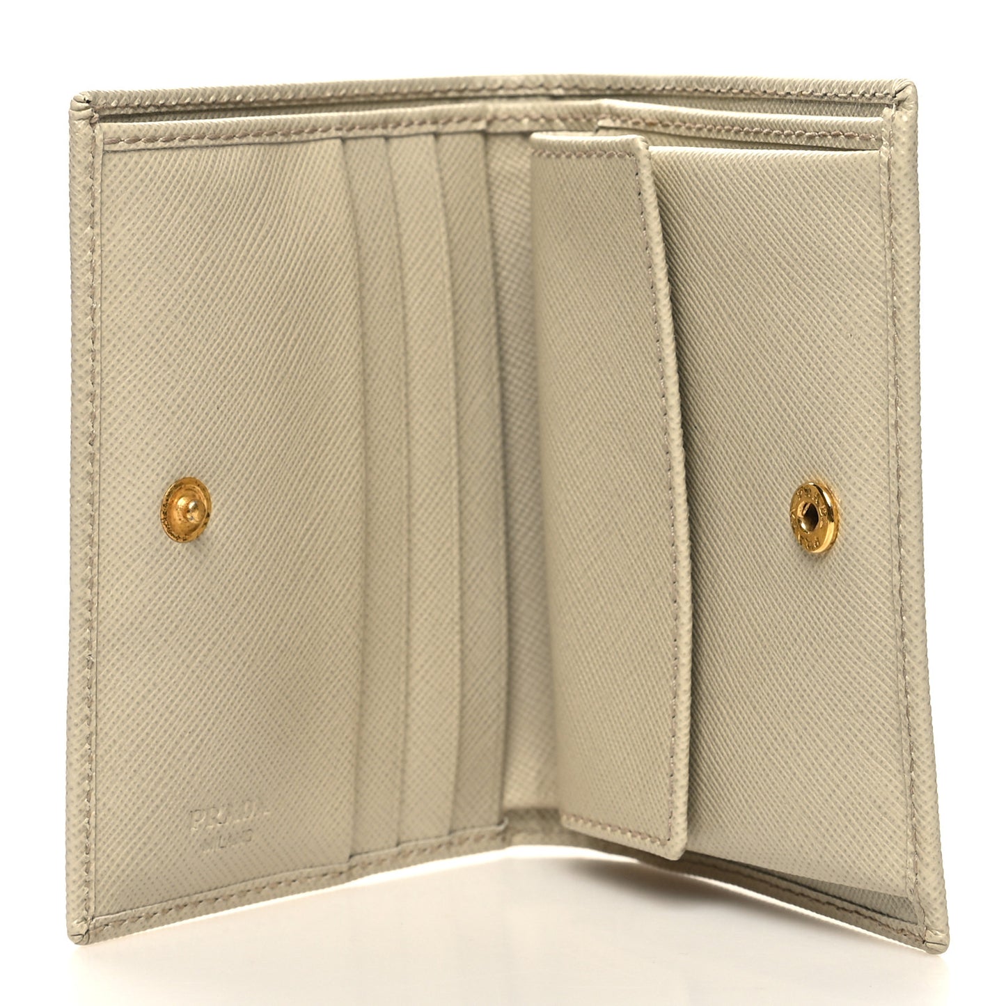 Saffiano Metal Bi-Fold Wallet Cera