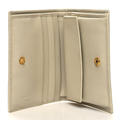 Prada Saffiano Metal Bi-Fold Wallet Cera 5 of 8