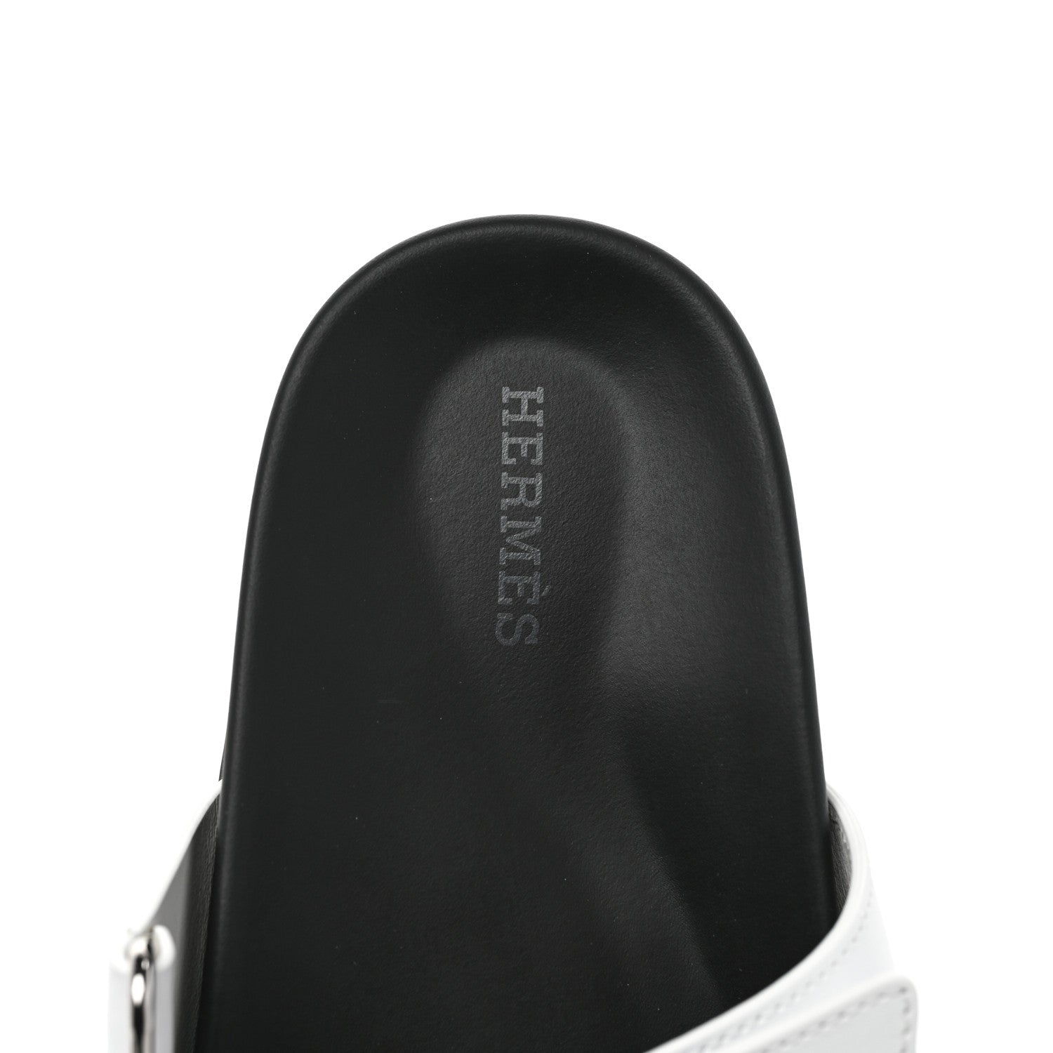 Hermes Calfskin Womens Chypre Sandals 37.5 White 7 of 8
