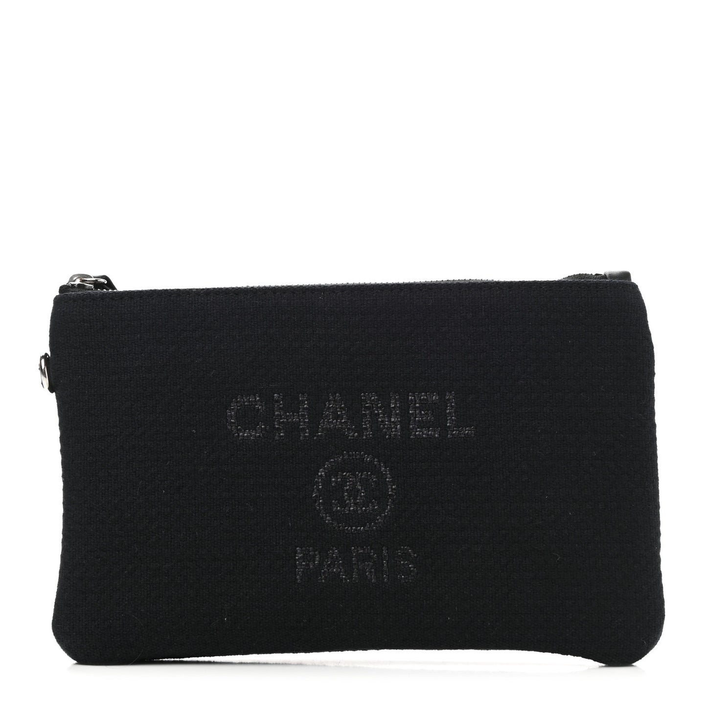 Mixed Fibers Small Deauville Pouch Black