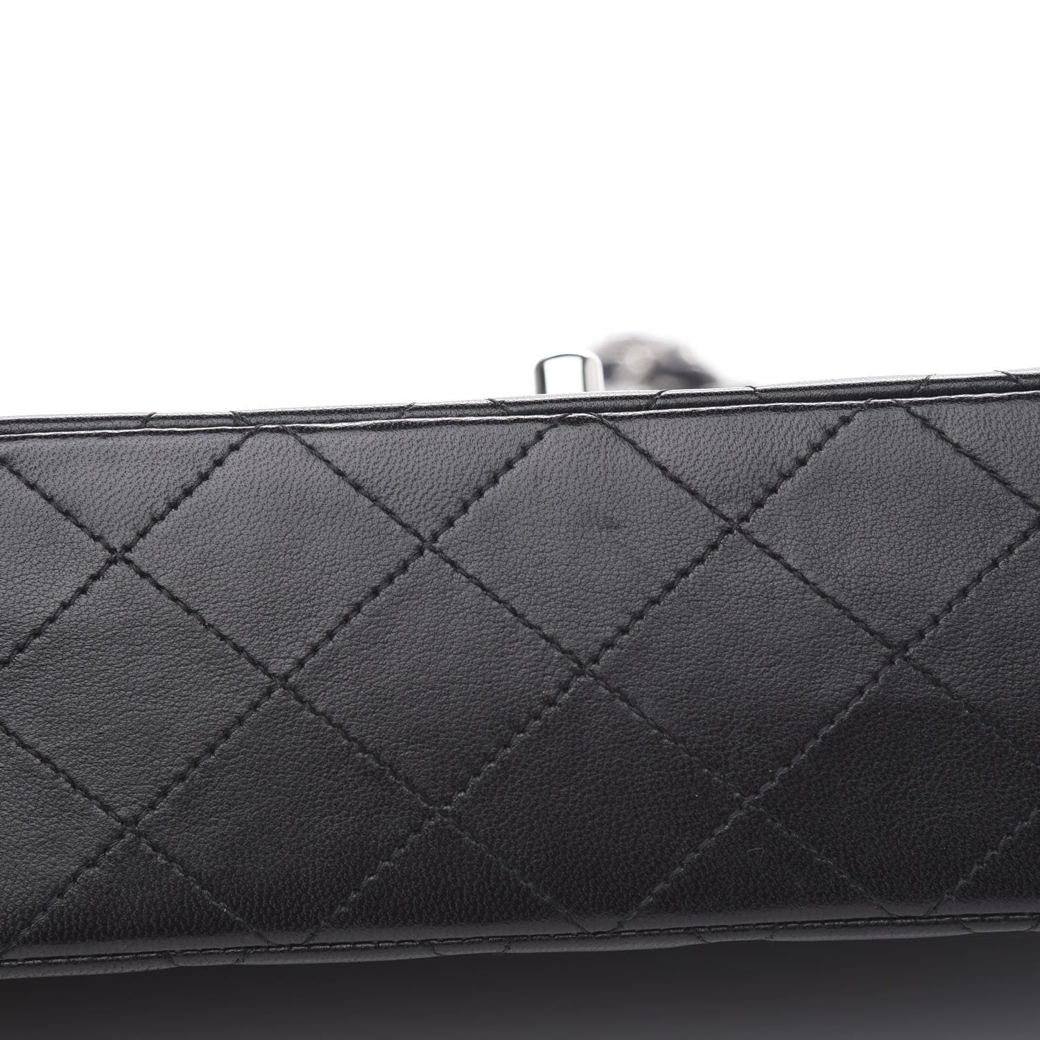 Chanel Lambskin Quilted Medium Double Flap Black 12 of 17