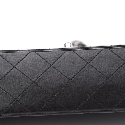 Chanel Lambskin Quilted Medium Double Flap Black 12 of 17