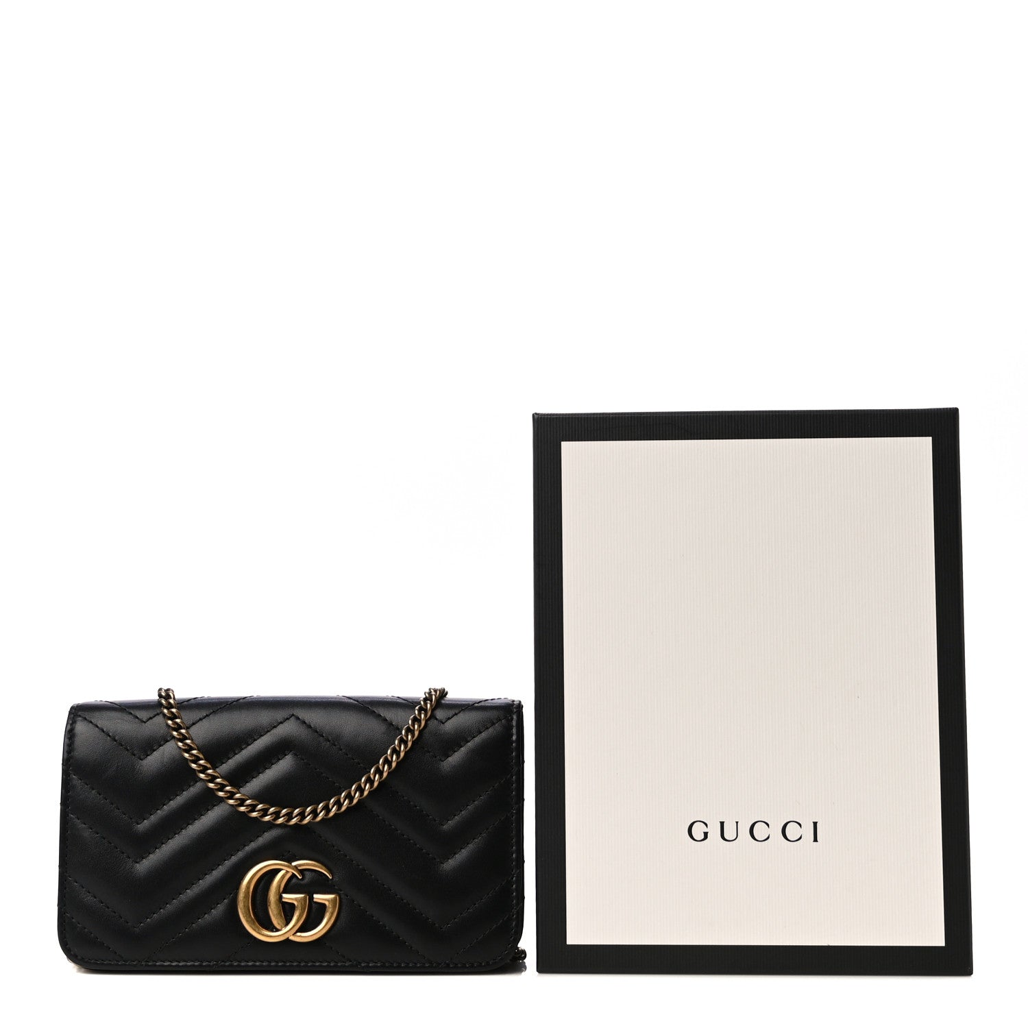 Gucci Calfskin Matelasse GG Marmont Mini Bag Black 16 of 16