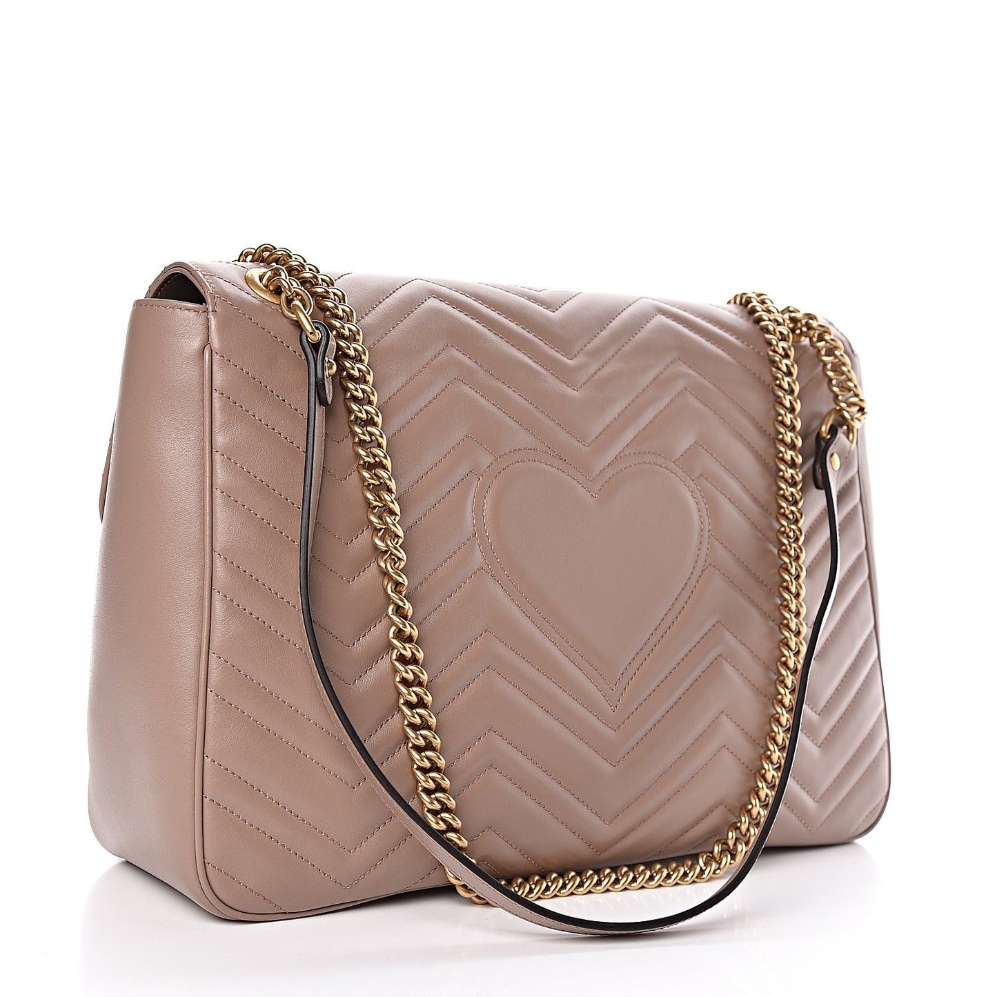 Calfskin Matelasse Large GG Marmont Shoulder Bag Porcelain Rose