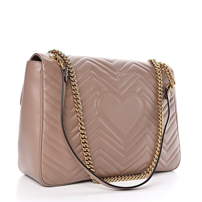 Gucci Calfskin Matelasse Large GG Marmont Shoulder Bag Porcelain Rose 3 of 10
