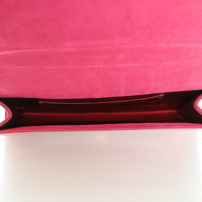 Saint Laurent Patent Monogram Large Belle De Jour Clutch Fuchsia 5 of 6