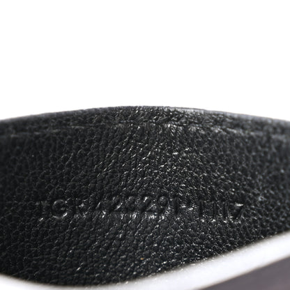 Saint Laurent Grain De Poudre Matelasse Chevron Monogram Credit Card Case Deep Marine 7 of 12