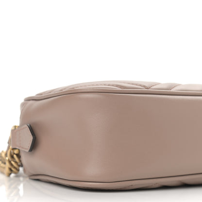 Gucci Calfskin Matelasse Small GG Marmont Chain Shoulder Bag Porcelain Rose 10 of 15