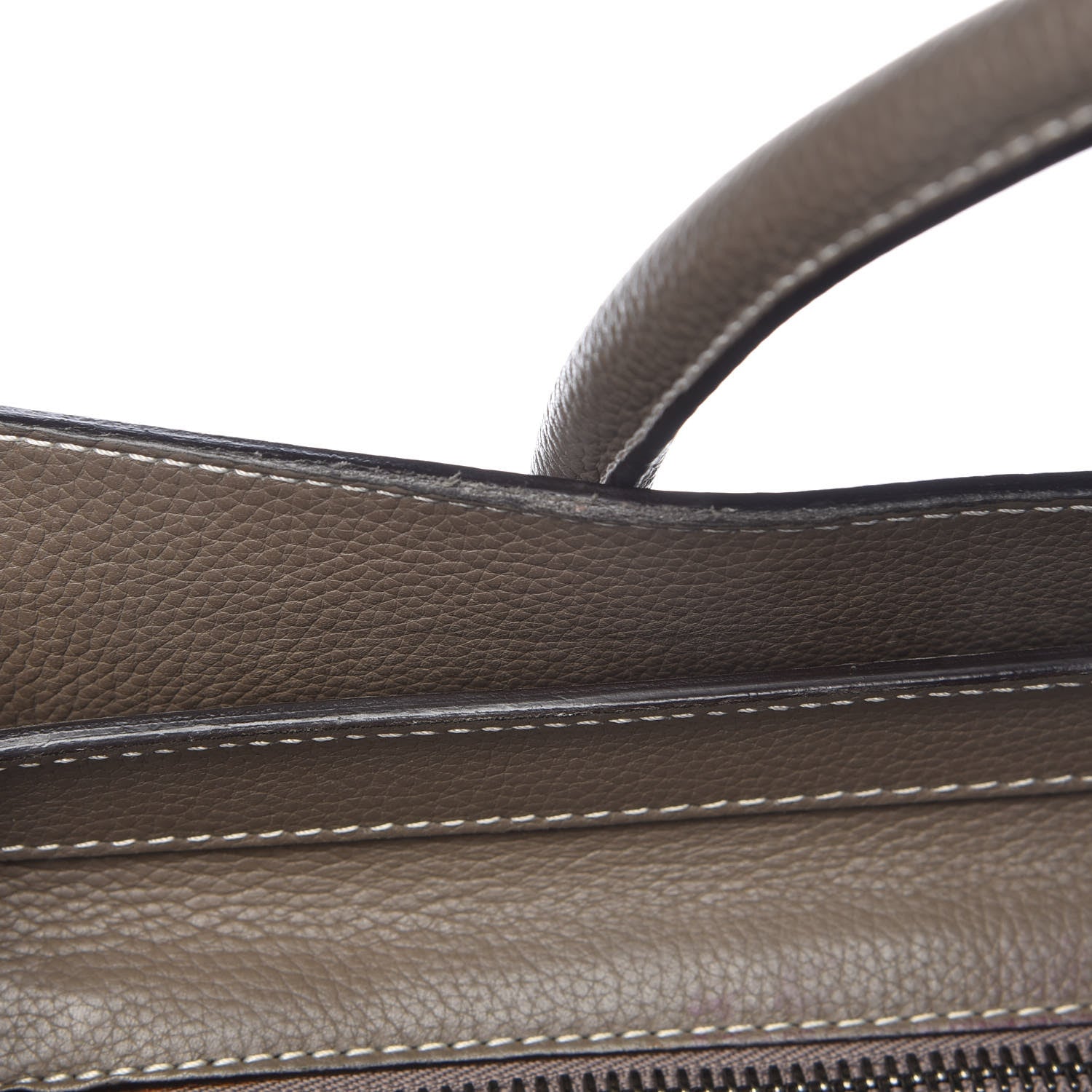 Celine Drummed Calfskin Mini Luggage Souris 17 of 18